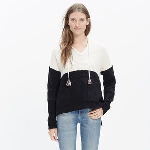 Madewell Color Block Hooded Sweater